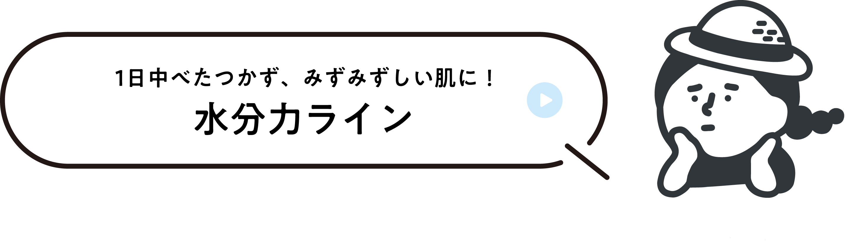 1日中べたつかず、みずみずしい肌に！水分力ライン