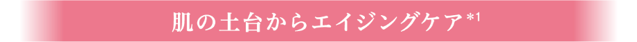 肌の土台からエイジングケア