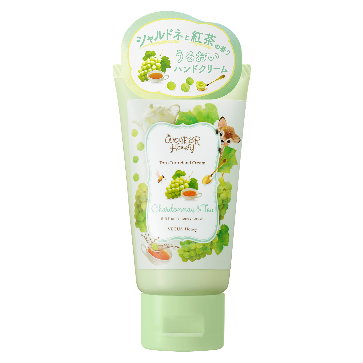 ワンダーハニー　とろとろハンドクリーム　シャルドネ＆ティー 50g