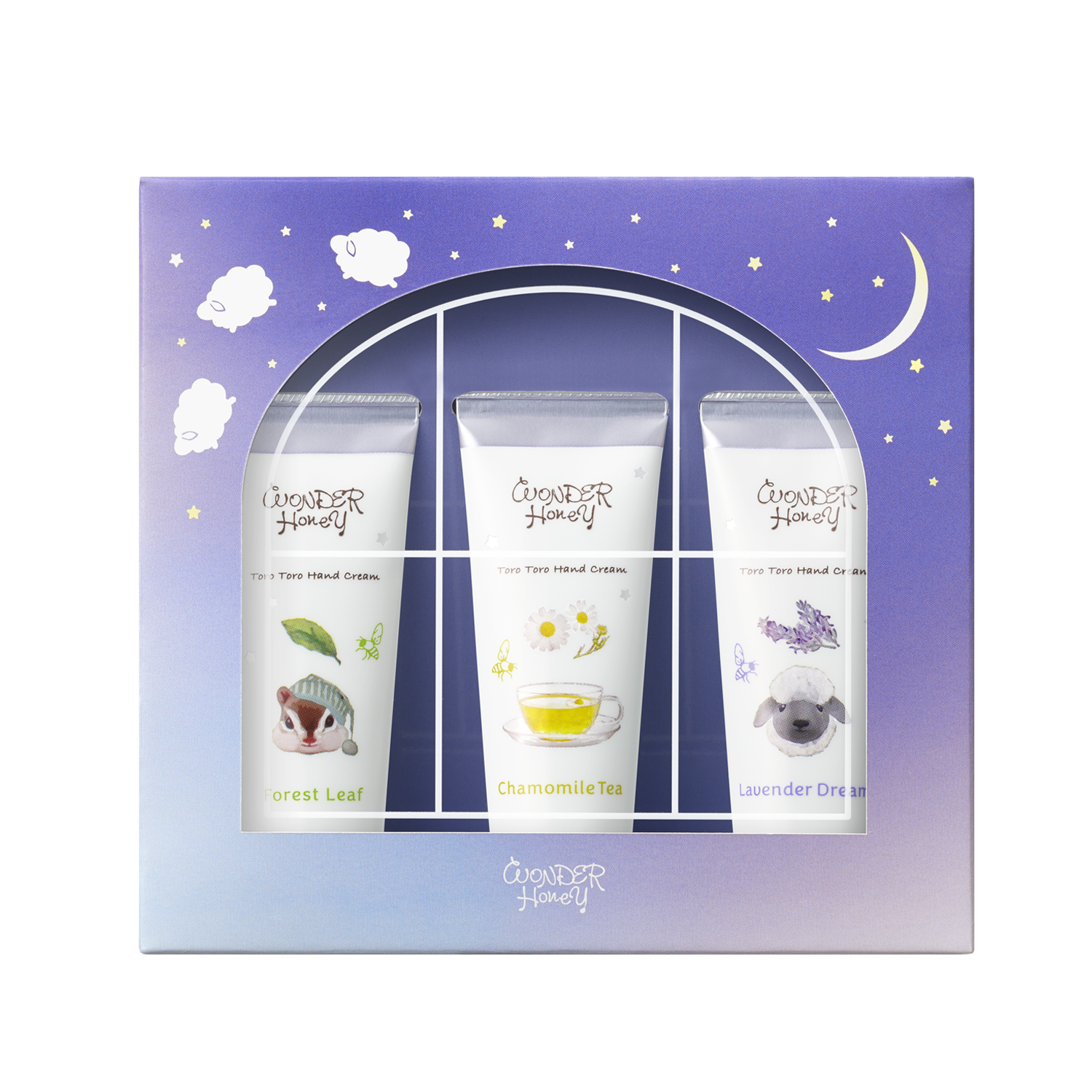 ワンダーハニー　はちみつの森のハンドクリームギフト リラクシーナイトトリオ 20g×3