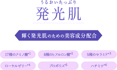 うるおいたっぷり発光肌