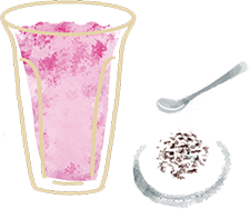 苺とチアシードのプチプチスムージー