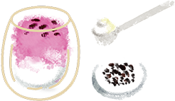 甘酒の発酵いちごヨーグルト