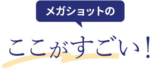 メガショットのここがすごい